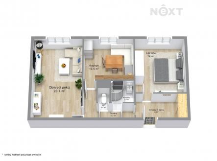 Prodej bytu, 2+1, 63 m²