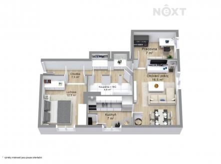 Prodej bytu, 3+1, 58 m²