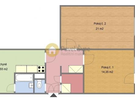 foto: 4 | Pronájem bytu, 2+1, 59 m²