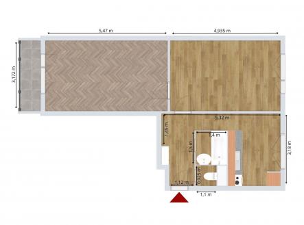 . | Prodej bytu, 2+1, 52 m²