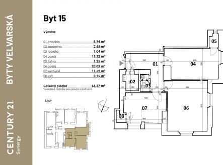 . | Prodej bytu, 2+1, 67 m²