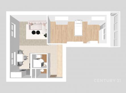 . | Prodej bytu, 2+kk, 51 m²