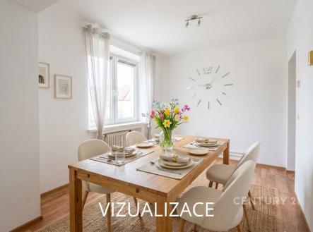 vizualizace jídelna | Pronájem bytu, 3+1, 80 m²