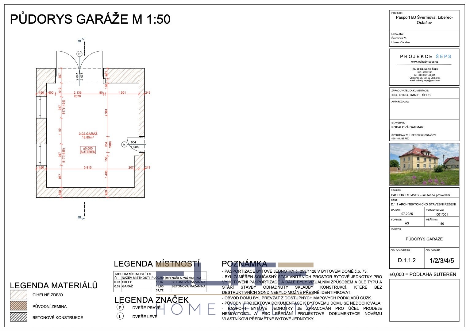 00115_půdorys garáž