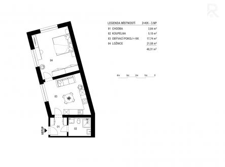 BYT_3NP | Prodej bytu, 2+kk, 48 m²