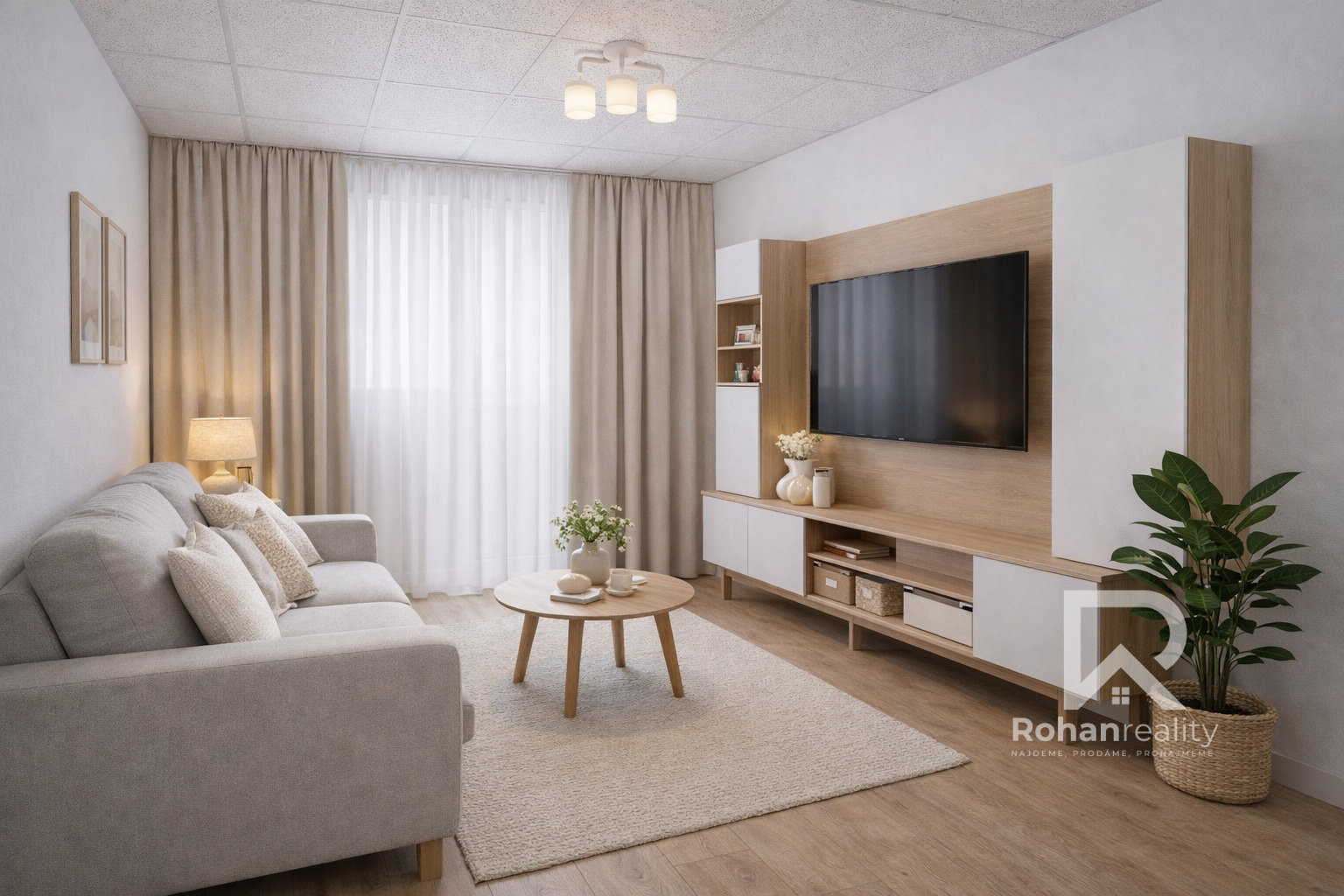 Vizualizace obývací pokoj