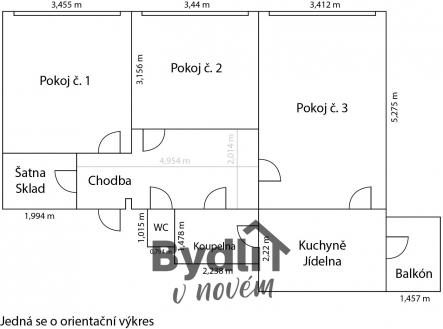 pudorys | Prodej bytu, 3+1, 73 m²