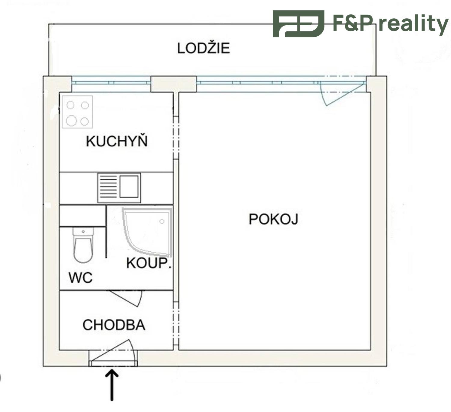 Prodej byt 1 + kk, 33㎡|Středočeský kraj, Kladno, Kročehlavy, Vodárenská 2323, 27201