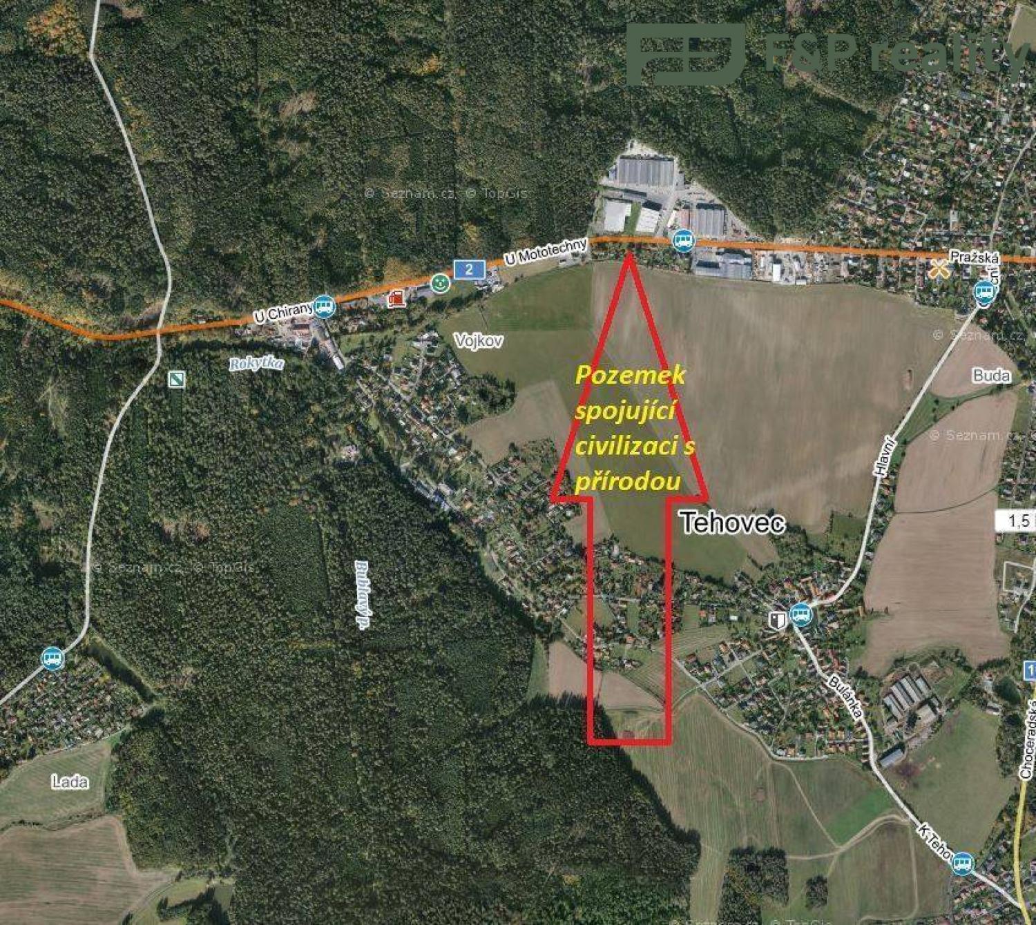 Prodej pozemek Bydlení, 1 391㎡|Praha-východ, Středočeský kraj, Tehovec, 251 62