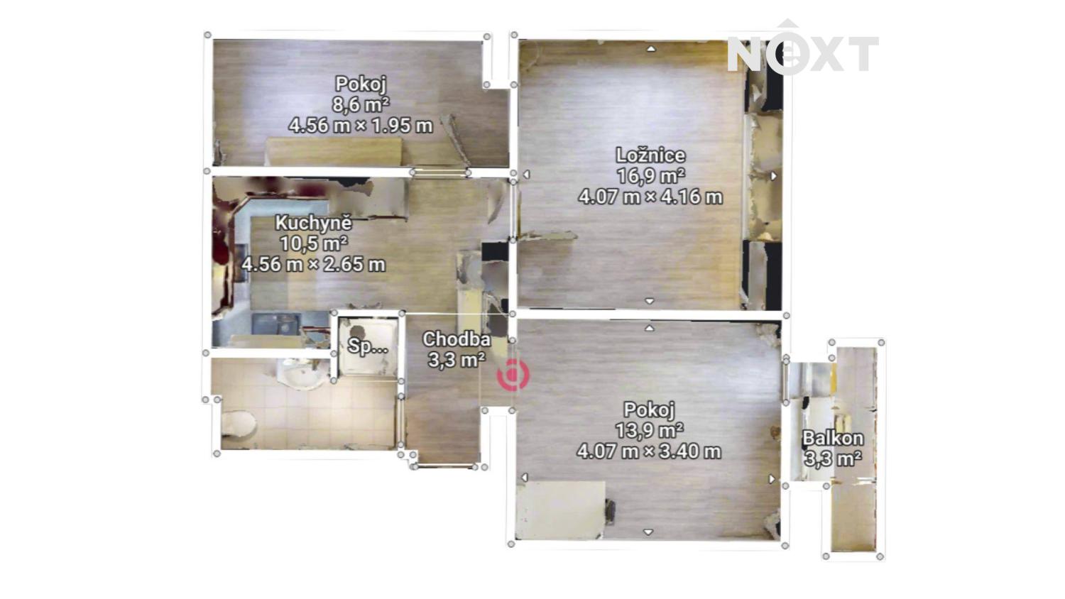 Prodej byt 3+1, 54㎡