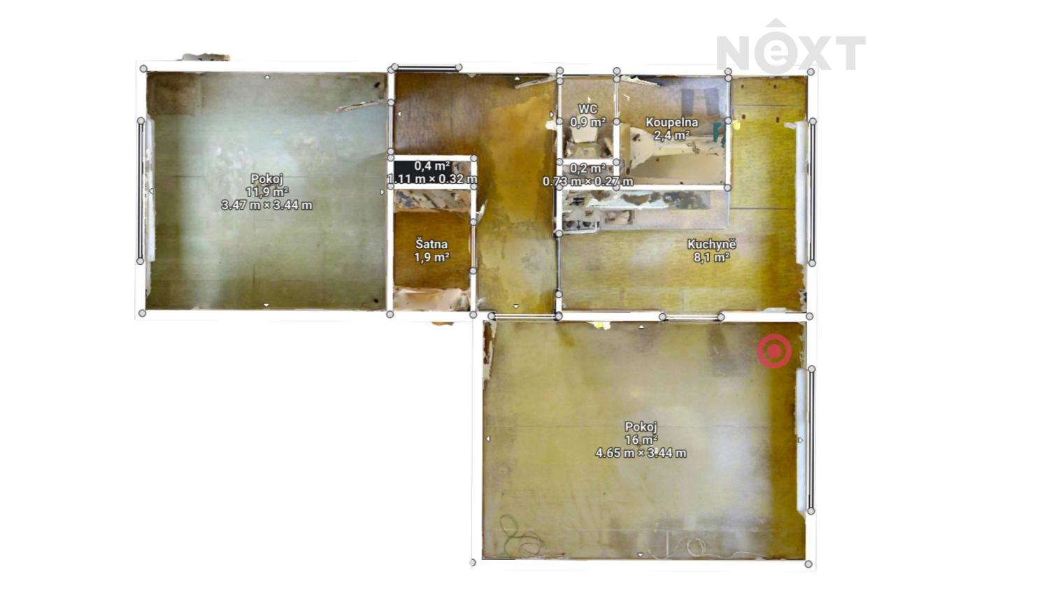 Prodej byt 2+1, 50㎡