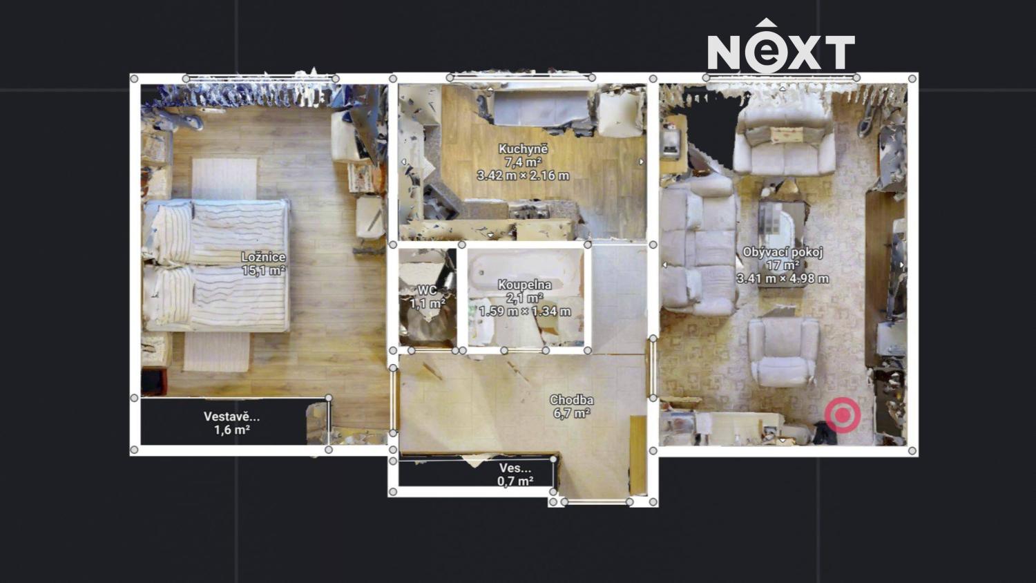 Prodej byt 2+1, 51㎡