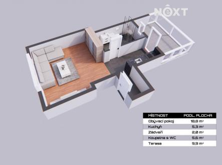 Prodej bytu, 1+kk, 31 m²
