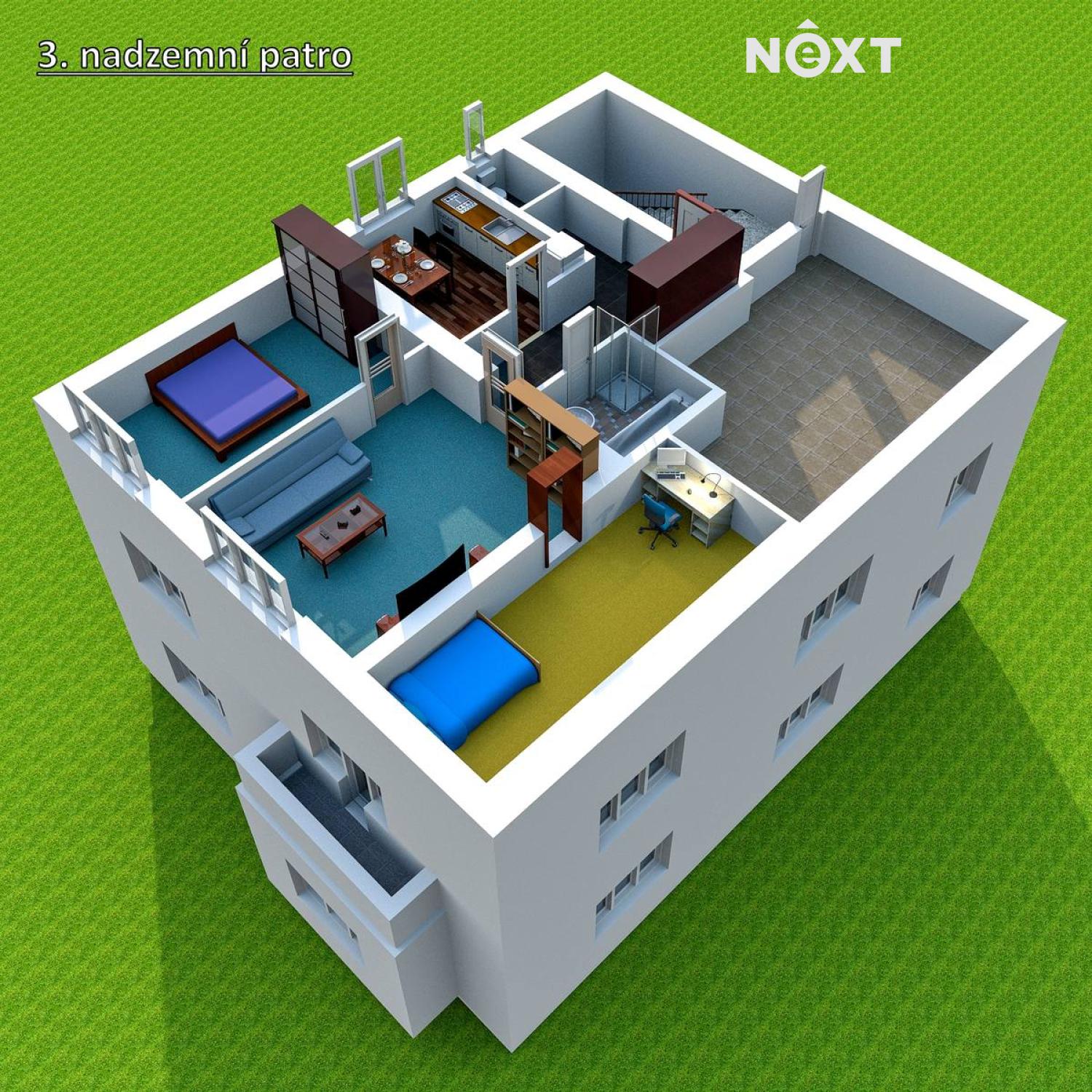 Pronájem byt 3+1, 72㎡