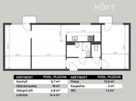 Prodej bytu, 3+kk, 75 m²