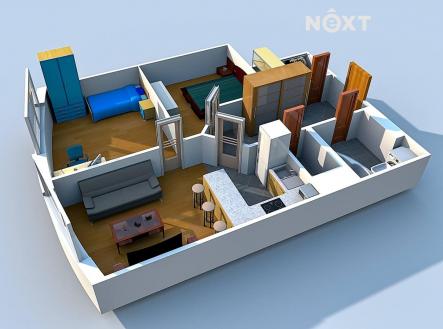 Pronájem bytu, 2+kk, 63 m²