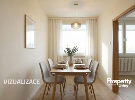 jídelna_vizualizace | Prodej bytu, 3+1, 88 m²