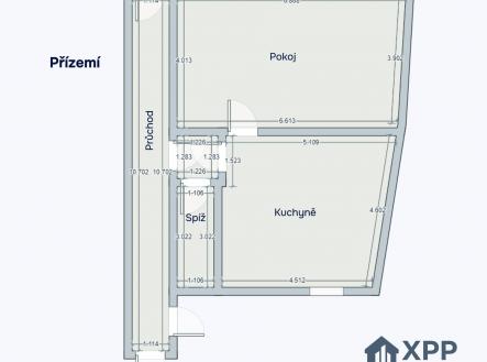 Půdorys | Prodej - dům/vila, 52 m²