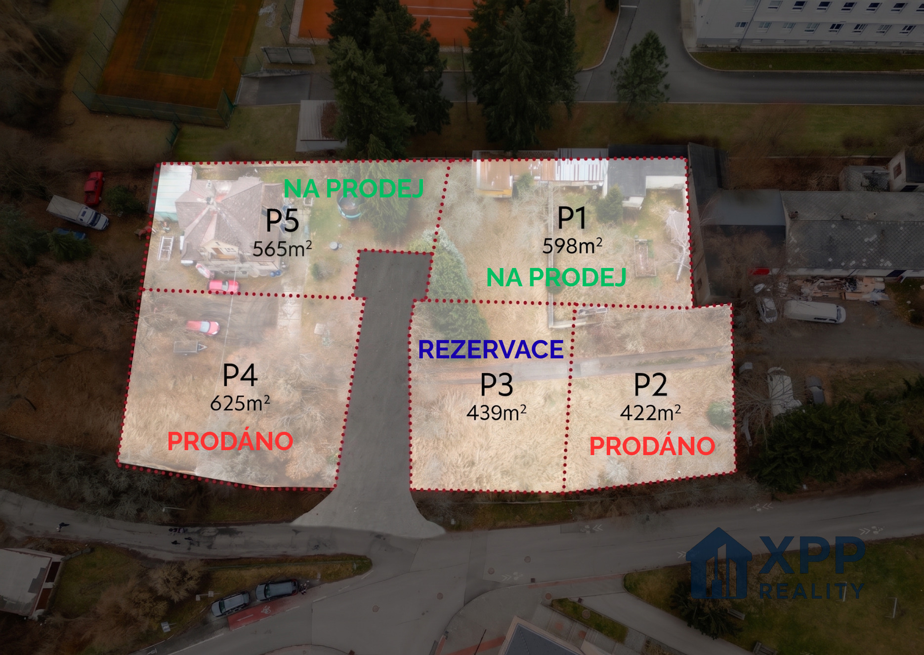 Prodej stavebního pozemku 598 m²