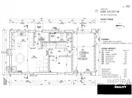 Půdorys přízemí | Prodej - dům/vila, 110 m²