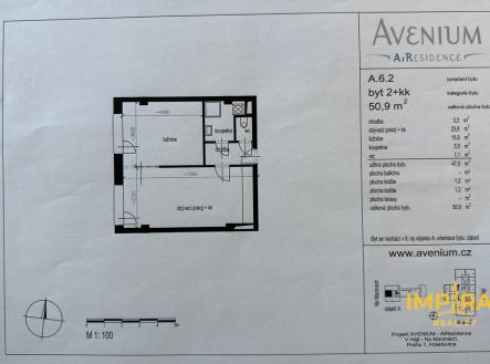 pudorys.jpg | Pronájem bytu, 2+kk, 50 m²