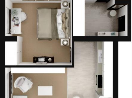 Bez popisku | Pronájem bytu, 2+kk, 47 m²