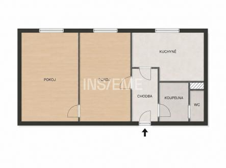. | Prodej bytu, 2+1, 51 m²