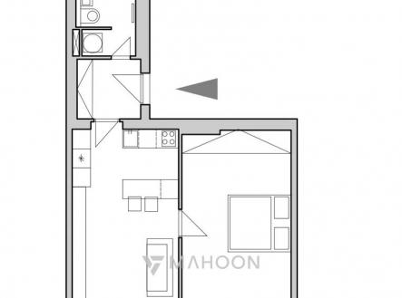 2 | Pronájem bytu, 2+kk, 47 m²