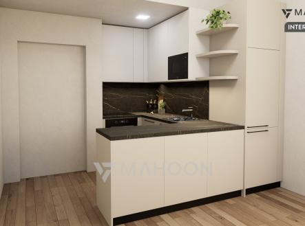 vizualizace kuchyně | Prodej bytu, 2+kk, 58 m²