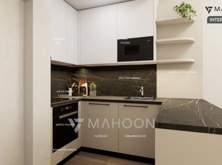 vizualizace kuchyně III. | Prodej bytu, 2+kk, 58 m²