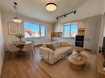Vizualizace_obývací pokoj | Pronájem bytu, 2+kk, 64 m²