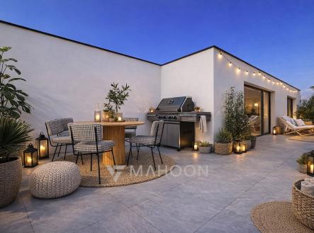 Vizualizace_terasa noc IV. | Prodej bytu, 2+kk, 99 m²