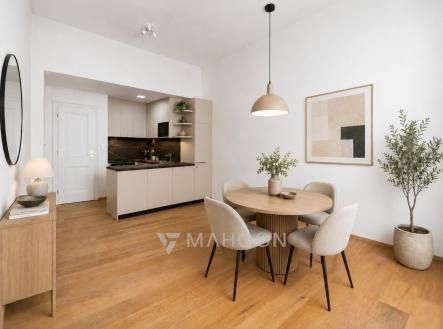 Vizulizace_jídelní část | Prodej bytu, 2+kk, 58 m²