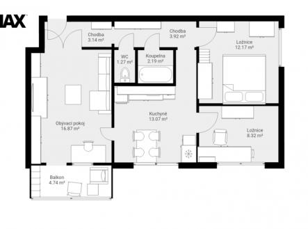 pudorys.jpg | Prodej bytu, 3+1, 63 m²