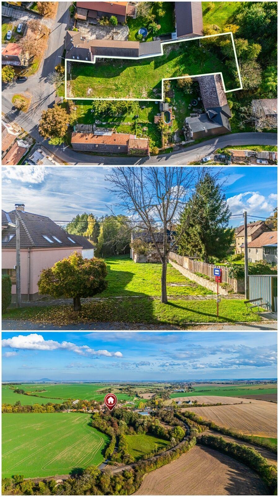 Prodej stavebního pozemku 1442 m² Klobuky - Páleček