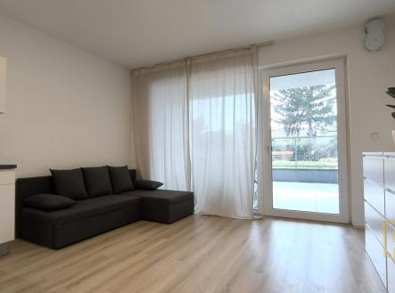 Vstup na terasu | Pronájem bytu, 1+kk, 45 m²