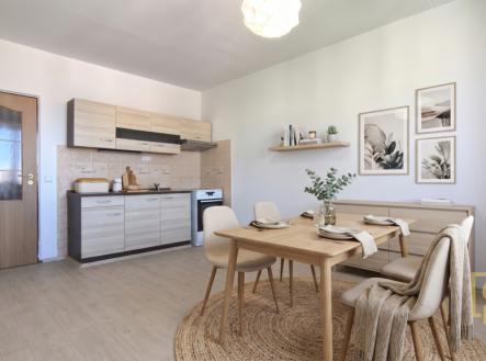 Obytná kuchyně | Pronájem bytu, 2+kk, 44 m²