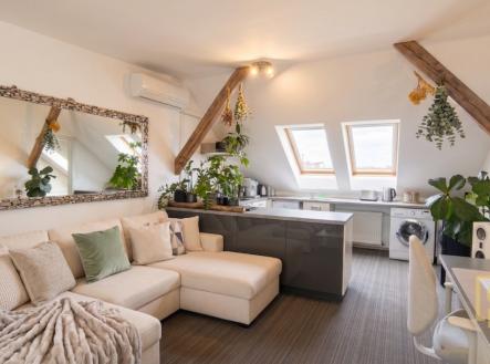 Obývací pokoj | Pronájem bytu, 1+kk, 88 m²