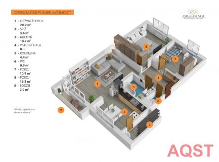3D - Legenda.jpg | Prodej bytu, 3+1, 93 m²