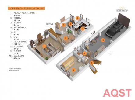 3D - PZEM + 1.PP Legenda.jpg | Prodej - penzion, 272 m²