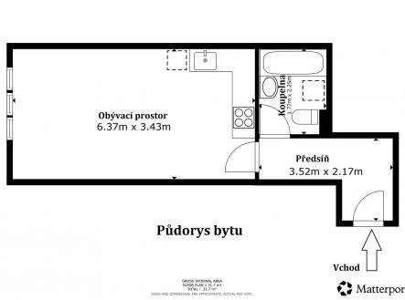 2 | Prodej bytu, 1+kk, 32 m²