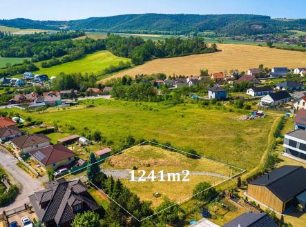Airfoto pohled jihozápad | Prodej - pozemek pro bydlení, 1 241 m²