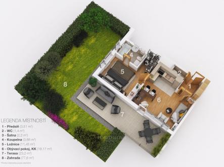 3D-layout | Prodej bytu, 2+kk, 148 m²
