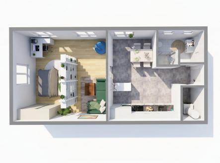 3D-8 | Prodej bytu, 1+1, 47 m²