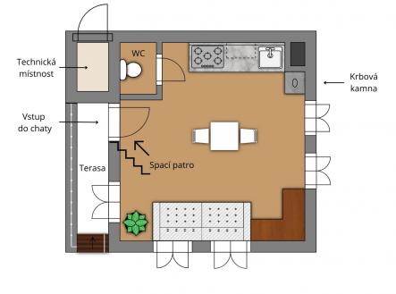 41 - pudorys.jpg | Prodej - chata/rekreační objekt, 8 m²