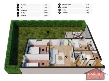 Legenda mistnosti-15 - kopie.jpg | Prodej bytu, 3+kk, 69 m²