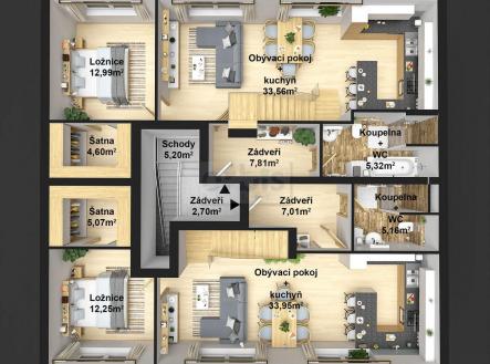 Nove_Straseci_5+kk_2NP_pudorys.jpg | Prodej bytu, 5+kk, 128 m²