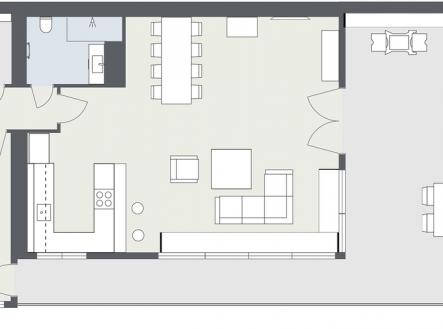 dlnicka-level-1-2d-floor-plan.jpg | Pronájem bytu, 3+kk, 300 m²