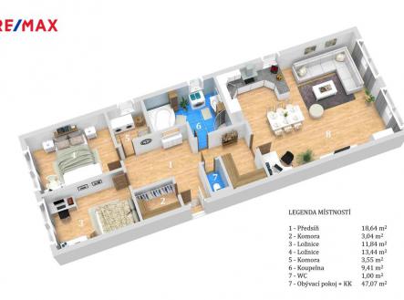 floorplan-letterhead-180224b-1-floor-3d-floor-plan-002.jpg | Prodej bytu, 3+kk, 108 m²