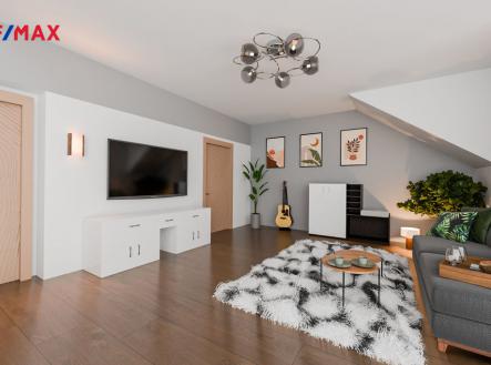 Pokoj v patře - vizualizace | Prodej - dům/vila, 95 m²